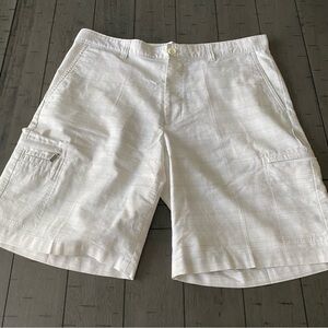 Greg Norman Collection White Cargo‎ Shorts Size 34